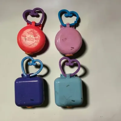 Vintage Polly Pocket Micro Compact Playsets with Figures and Accessories Lot of 4