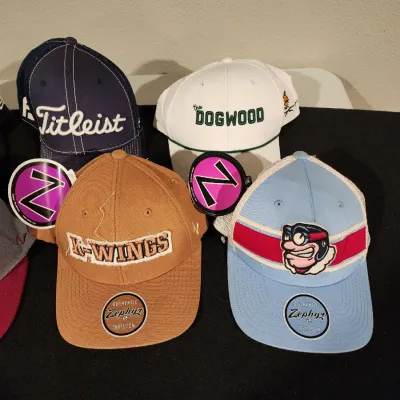 Lot of Vintage & Modern Snapbacks / Golf Hats Zephyr New w/ Tag FSU Dayton K-Wings Titleist