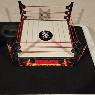 WWE Mattel Toy Lot: Championship & United States Belts with Wrestling Ring