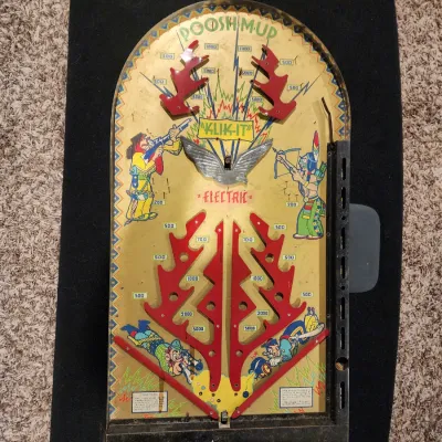 Vintage 1938 Poosh-M-Up KLIK-IT Electric Pinball Game Northwestern Products Toy