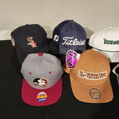 Lot of Vintage & Modern Snapbacks / Golf Hats Zephyr New w/ Tag FSU Dayton K-Wings Titleist