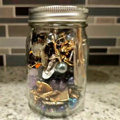 Vintage Gold, Silver, Gemstone, Jewelry Jar | Brooches, Pins, Earrings, Necklaces, Cufflinks, and more!