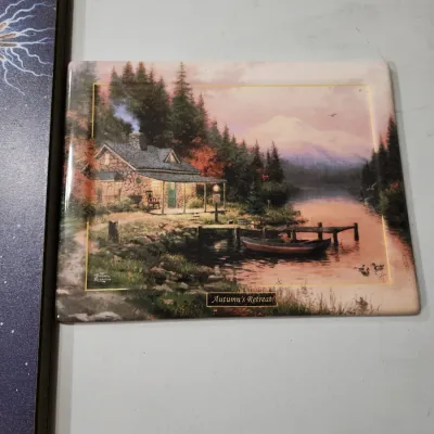 National Lampoon’s Christmas Vacation Poster & Thomas Kinkade Cabin Art Bundle