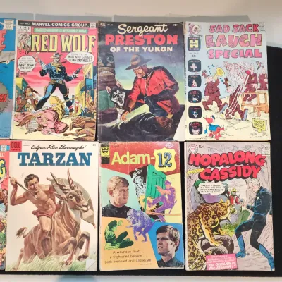 Vintage Comic Lot - Marvel The 'Nam Man-Thing Tarzan Adam-12 Silver Bronze