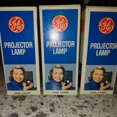 Vintage GE Projector Lamp Bulbs DGF 120V 500 WATTS New Old Stock SEALED