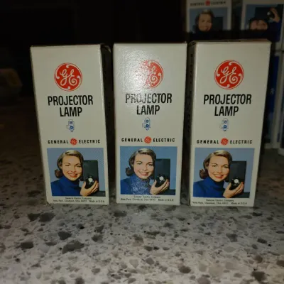 Vintage GE Projector Lamp Bulbs DGF 120V 500 WATTS New Old Stock SEALED