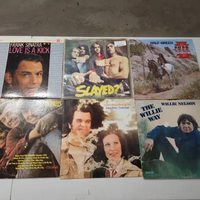 Vintage Vinyl Record LPs - Frank Sinatra Cher Monkees Willie Nelson Classic Rock Pop Country