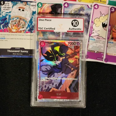 One Piece Card Game Graded Gem Mint 10 Rare Card Lot