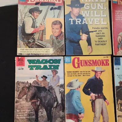 Vintage Dell Western Comic Book Lot of 8 1959 Gunsmoke Rifleman Fury Rare