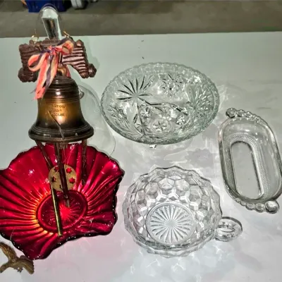 Vintage Wind Chimes and Imperial Glassware Lot