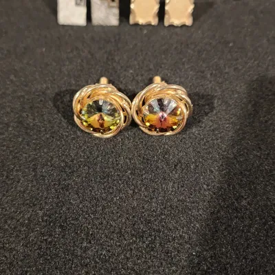Vintage Mens Cufflinks Lot 5 Pairs MCM Deco Retro Swank Style Gold Silver Rare Great Condition