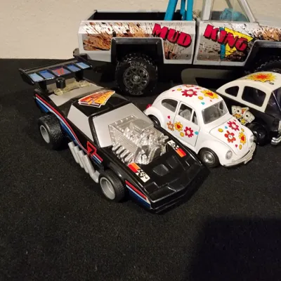 Vintage Toy Vehicle Lot - Tonka Mud King Truck Beetle Bobcat
