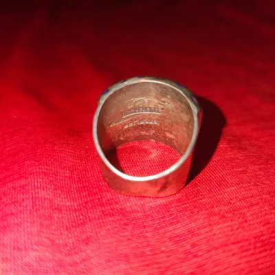 Vintage Gustermans Silvesmith Sterling Silver Inlaid Purple Stone Ring | Rare Piece