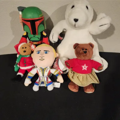 Plush Lot - Vintage Coca-Cola Bear WWE Cody Rhodes Star Wars Boba Fett