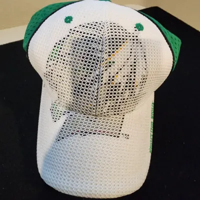 Rare Vintage University of North Dakota UND Fighting Sioux Foam Finger & Fitted Cap Small Retired Logo