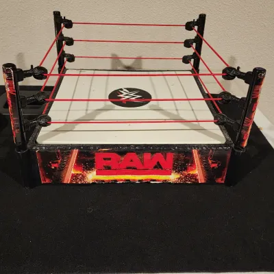 WWE Mattel Toy Lot: Championship & United States Belts with Wrestling Ring