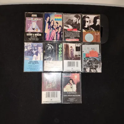 Vintage Cassette Tape Lot – Billy Joel, Elvis, Huey Lewis, The Doors, 70s-90s Pop/Rock