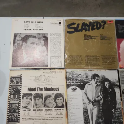 Vintage Vinyl Record LPs - Frank Sinatra Cher Monkees Willie Nelson Classic Rock Pop Country