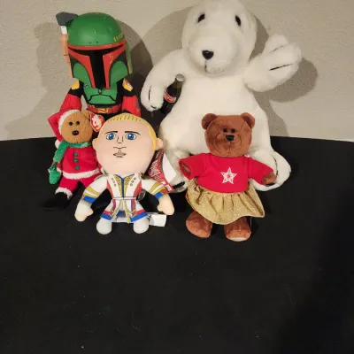 Plush Lot - Vintage Coca-Cola Bear WWE Cody Rhodes Star Wars Boba Fett