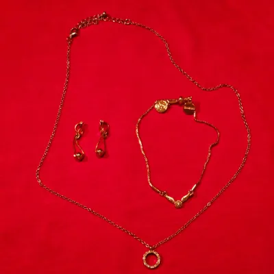 Vintage Designer Gold Jewelry Lot | Napier, DesignerxHarry Potter Disney Bracelet, Napier Gold Earrings