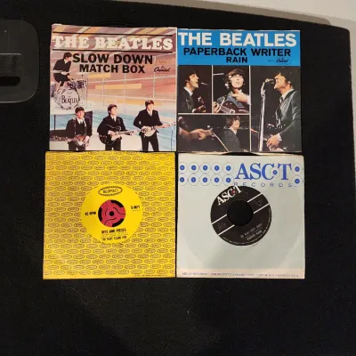 Lot of 4 Vintage 1964-1966 British Invasion 45 RPM Records - Beatles DC5 Manfred Mann Rare