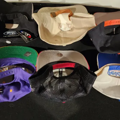 Vintage Sports & Automobilia Hat Lot | NASCAR, Vikings, Padres