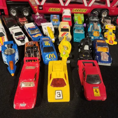 Hot Wheels Cargo Carrier Transporter Truck Case Lot - Vintage Diecast Cars Lot