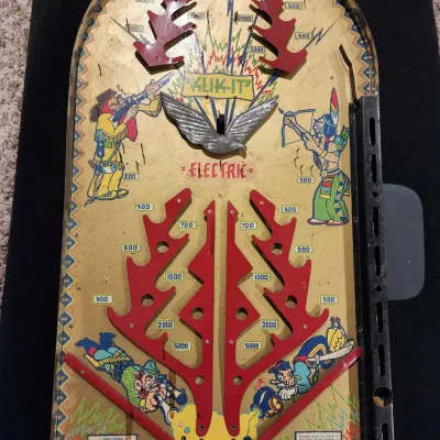 Vintage 1938 Poosh-M-Up KLIK-IT Electric Pinball Game Northwestern Products Toy