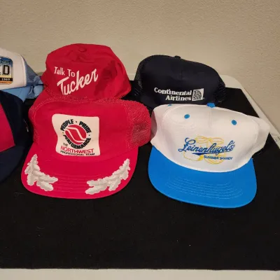 Vintage Trucker Hat Lot Snapback Cap Harley Davidson Airline Beer ND