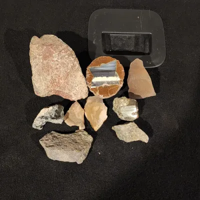 Geology Specimen Rock Lot: Agate Thunderegg Pyrite Obsidian & More
