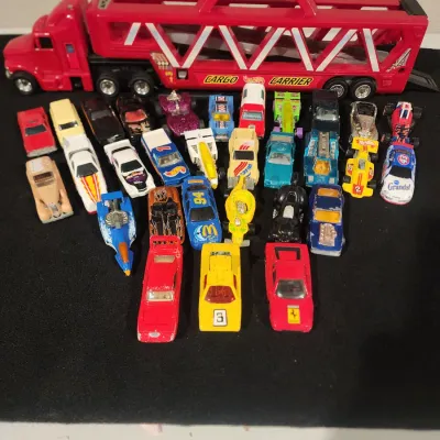 Hot Wheels Cargo Carrier Transporter Truck Case Lot - Vintage Diecast Cars Lot