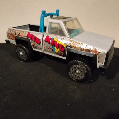 Vintage Toy Vehicle Lot - Tonka Mud King Truck Beetle Bobcat