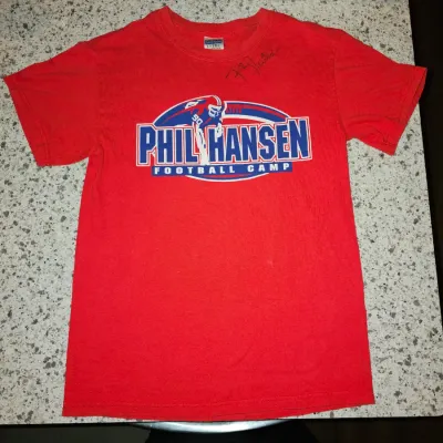 Vintage Autographed NFL Phil Hansen T-Shirt