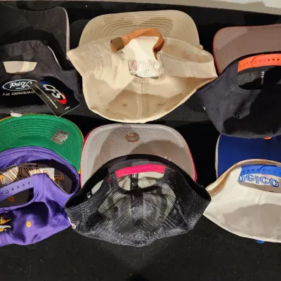 Vintage Sports & Automobilia Hat Lot | NASCAR, Vikings, Padres