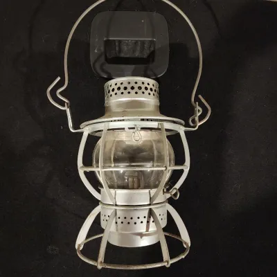 Vintage Dressel Arlington NJ Railroad Lantern Short Globe Train Lamp Antique