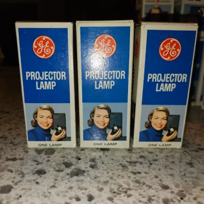 Vintage GE Projector Lamp Bulbs DGF 120V 500 WATTS New Old Stock SEALED