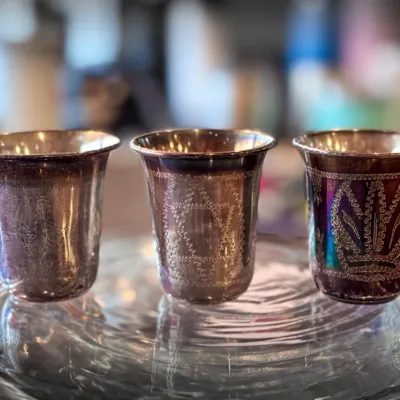 Antique Sterling Silver Kiddush Cups
