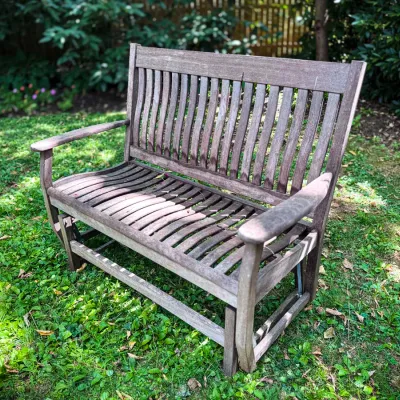 Outdoor Teak Glider Bench