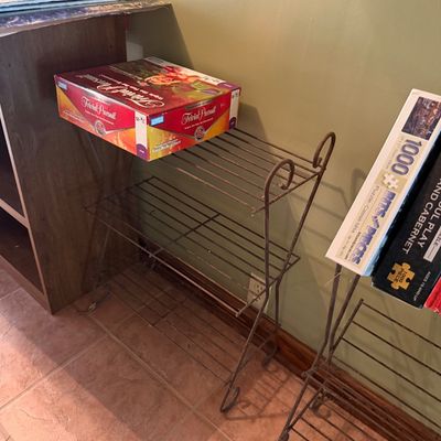 Wire shelf stands, $20 each