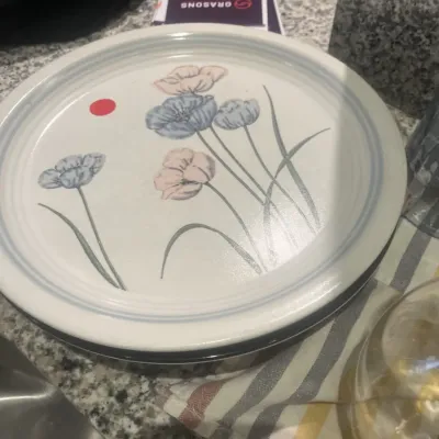 flowery plate