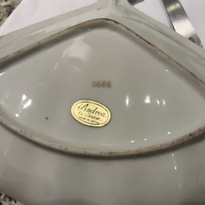 back of Japanese decorate plate