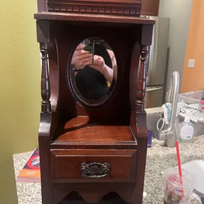 wooden small Entry way phone  chest