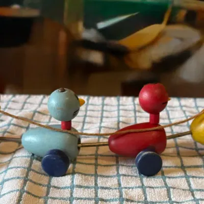 vintage duck pull toy