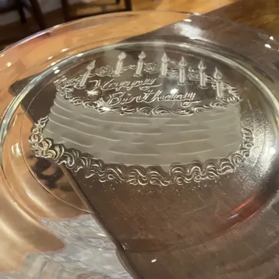 Happy Birthday Glass Plate