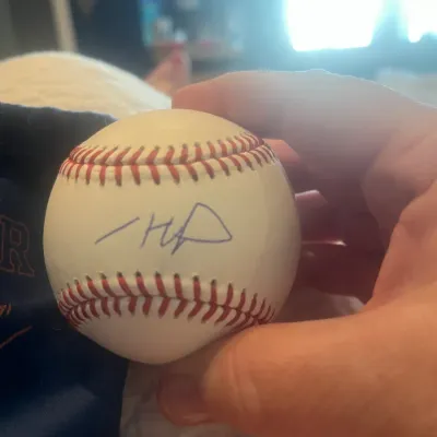Hader signed baseball