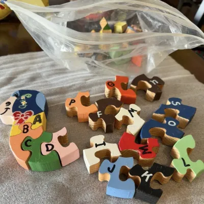vintage alphabet puzzle