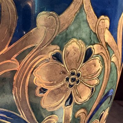 Oriental Access Art-Nouveau Style Ceramic Lamp (SR-SF)