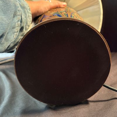 Oriental Access Art-Nouveau Style Ceramic Lamp (SR-SF)