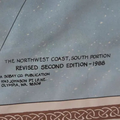 Framed Map of Northwest Coast (B2-JS)