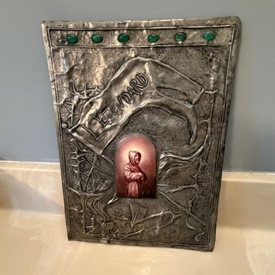 Art Nouveau Repousse Trinket Box and Metallic Artwork (PB-BC)